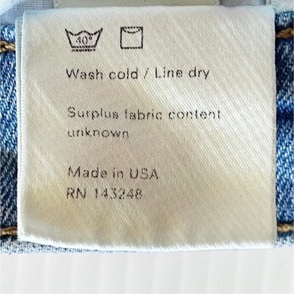 REFORMATION high Rise distressed ripped Straight Leg Jeans Light wash 28 - Picture 8 of 9